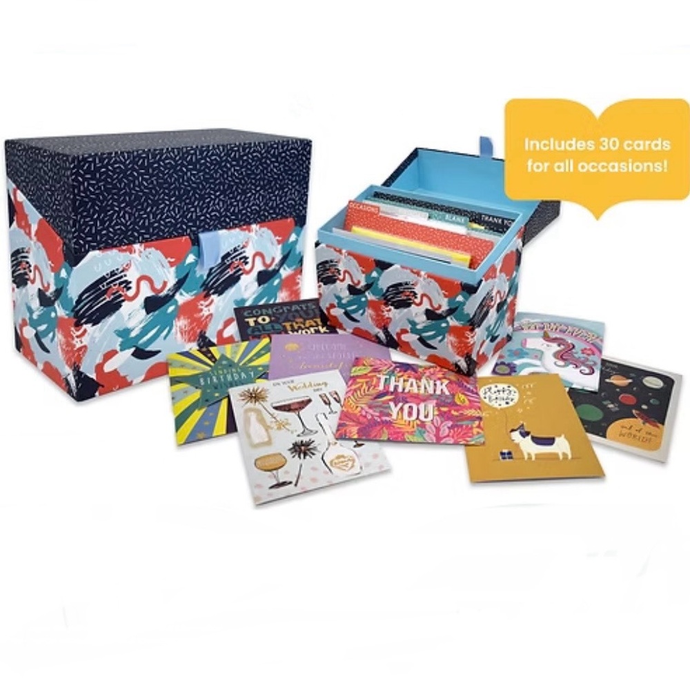 Paper Charms 30 Handcrafted & Printed Cards with Keepsake Box